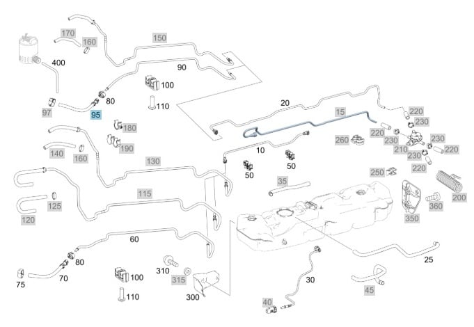 Fuel Hose G 2007-Mid 2012